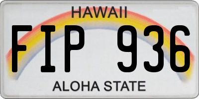 HI license plate FIP936