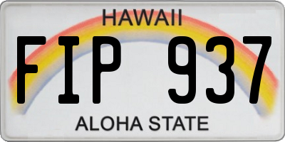 HI license plate FIP937