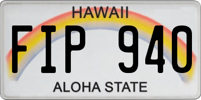 HI license plate FIP940