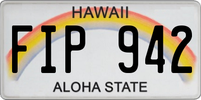 HI license plate FIP942
