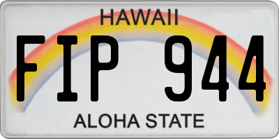 HI license plate FIP944