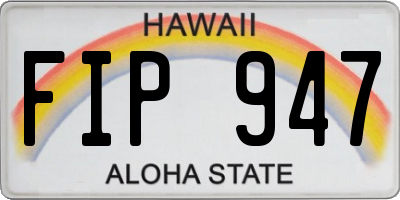 HI license plate FIP947