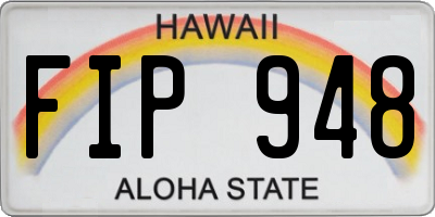 HI license plate FIP948