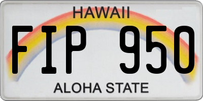 HI license plate FIP950