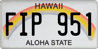 HI license plate FIP951