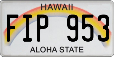 HI license plate FIP953