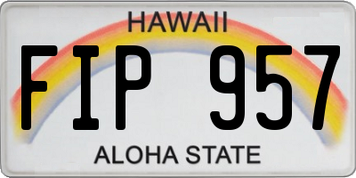 HI license plate FIP957