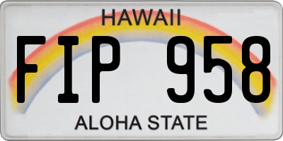 HI license plate FIP958