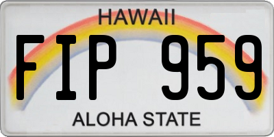 HI license plate FIP959