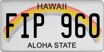 HI license plate FIP960