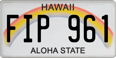 HI license plate FIP961