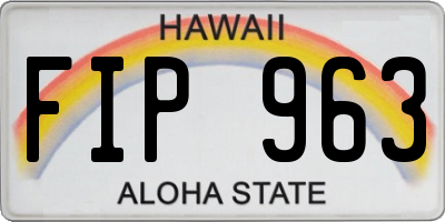 HI license plate FIP963