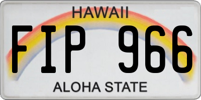HI license plate FIP966