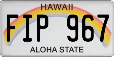 HI license plate FIP967