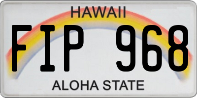 HI license plate FIP968