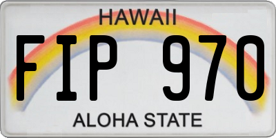HI license plate FIP970