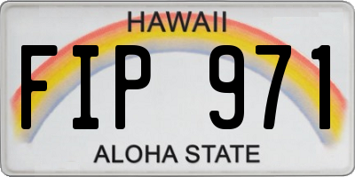 HI license plate FIP971