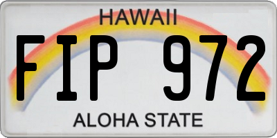 HI license plate FIP972