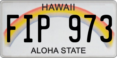 HI license plate FIP973
