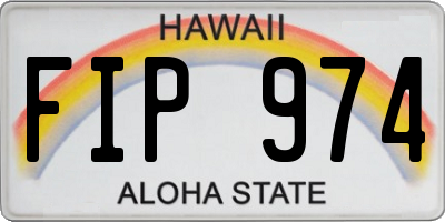 HI license plate FIP974