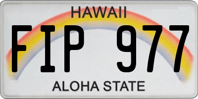 HI license plate FIP977