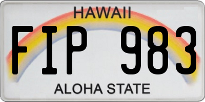 HI license plate FIP983