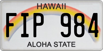 HI license plate FIP984