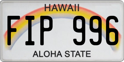 HI license plate FIP996