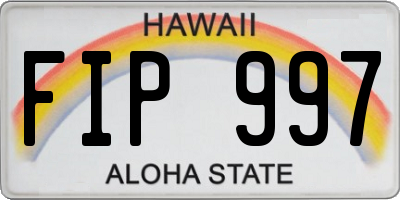 HI license plate FIP997