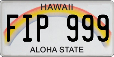 HI license plate FIP999