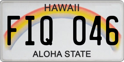 HI license plate FIQ046