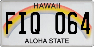HI license plate FIQ064
