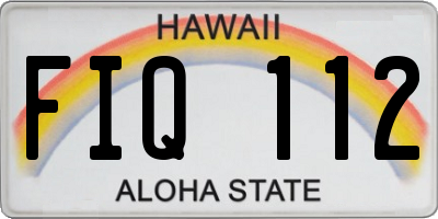 HI license plate FIQ112