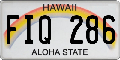 HI license plate FIQ286
