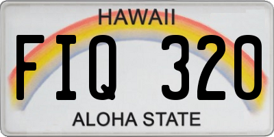 HI license plate FIQ320