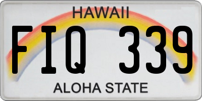 HI license plate FIQ339