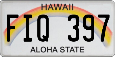 HI license plate FIQ397