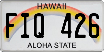 HI license plate FIQ426