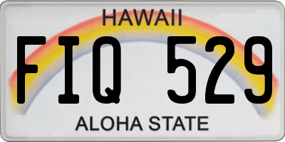 HI license plate FIQ529