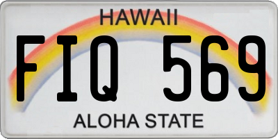 HI license plate FIQ569