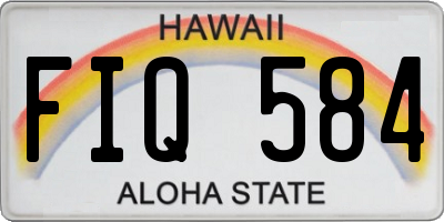 HI license plate FIQ584