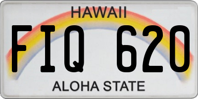HI license plate FIQ620