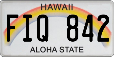 HI license plate FIQ842