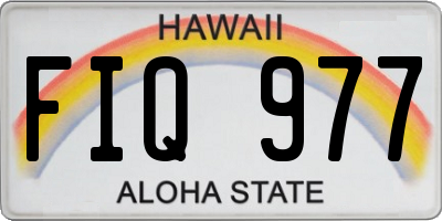 HI license plate FIQ977