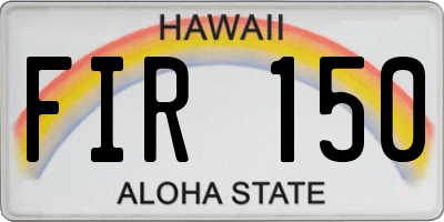 HI license plate FIR150