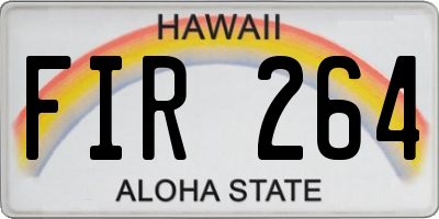 HI license plate FIR264
