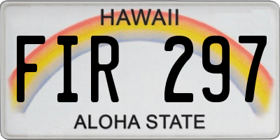 HI license plate FIR297