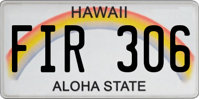 HI license plate FIR306