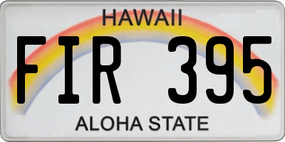 HI license plate FIR395