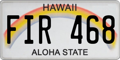 HI license plate FIR468
